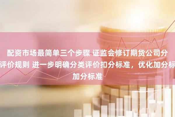 配资市场最简单三个步骤 证监会修订期货公司分类评价规则 进一步明确分类评价扣分标准，优化加分标准