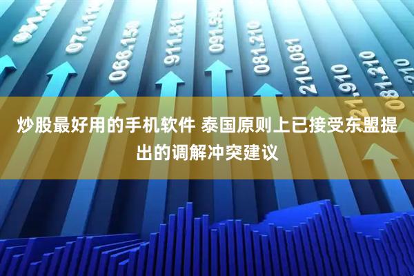 炒股最好用的手机软件 泰国原则上已接受东盟提出的调解冲突建议