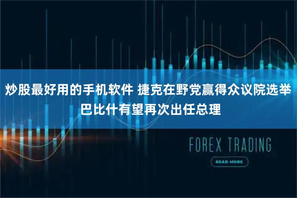 炒股最好用的手机软件 捷克在野党赢得众议院选举 巴比什有望再次出任总理