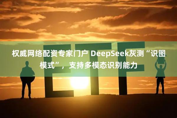 权威网络配资专家门户 DeepSeek灰测“识图模式”，支持多模态识别能力